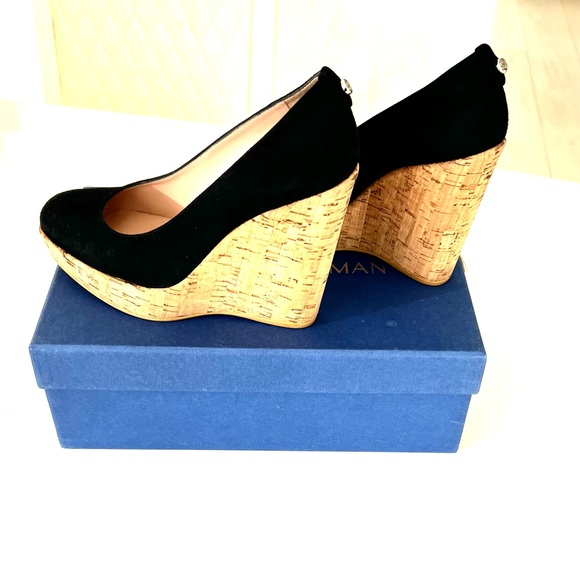Stuart Weitzman Corkswoon Suede Wedge Size 6 - Picture 3 of 16